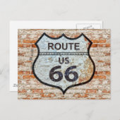 Carte postale voyage US Route 66 (Devant / Derrière)