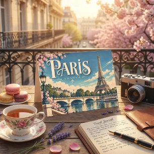 Carte Postale Voyage vacances France, tour Eiffel