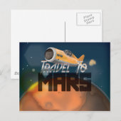 Carte Postale Voyage vers Mars (Devant / Derrière)