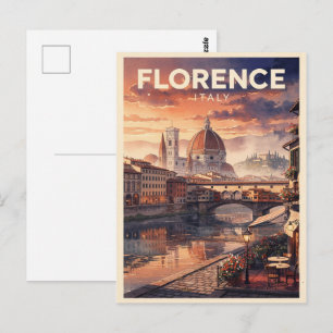 Carte Postale Voyage vintage à Florence Italie