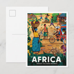 Carte Postale Voyage Vintage Afrique Explorer