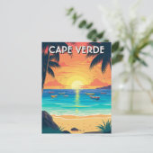 Carte Postale Voyage vintage au Cap Vert (Debout devant)