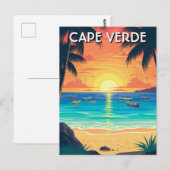Carte Postale Voyage vintage au Cap Vert (Devant / Derrière)