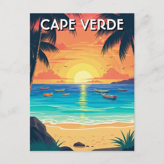 Carte Postale Voyage vintage au Cap Vert (Devant)