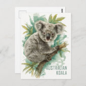 Carte Postale Voyage vintage Australie Koala (Devant / Derrière)