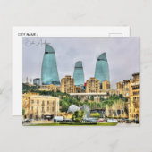 Carte Postale voyage vintage Bakou Azerbaïdjan ville Château (Devant / Derrière)