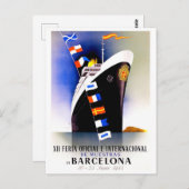 Carte Postale Voyage vintage Barcelone Espagne (Devant / Derrière)