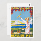Carte Postale Voyage vintage Beaulieu France (Devant / Derrière)