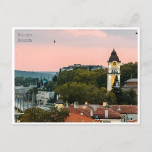 Carte Postale voyage vintage bourgas bulgaria CITY Bulgarie