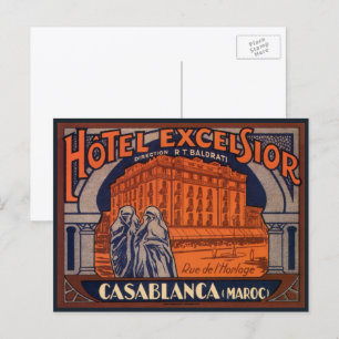 Carte Postale Voyage Vintage, Casablanca au Maroc, Afrique