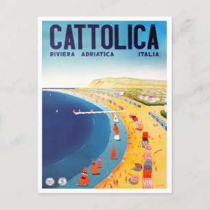 Carte Postale Voyage vintage Cattolica Italie