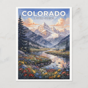 Carte Postale Voyage Vintage Colorado États-Unis