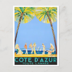 Carte Postale Voyage vintage Côte d'Azur France