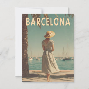 Carte Postale Voyage vintage de Barcelone