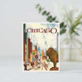 Carte postale voyage vintage de Chicago (Debout devant)