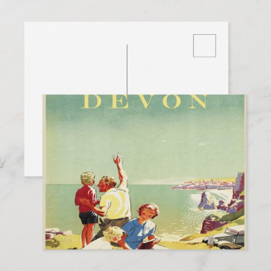Carte Postale Voyage vintage de Devon (Devant / Derrière)
