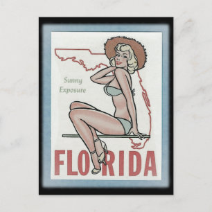 Carte postale voyage vintage de Floride