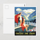 Carte postale voyage vintage de Lake Louise Canada (Devant / Derrière)