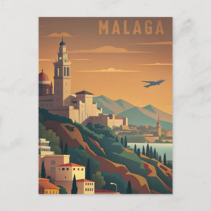Carte Postale Voyage vintage de Malaga Espagne