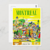 Carte postale voyage vintage de Montréal Canada (Devant / Derrière)