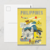 Carte Postale Voyage vintage de Phillipines (Devant / Derrière)