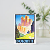 Carte Postale Voyage vintage Dolomites Italie (Debout devant)