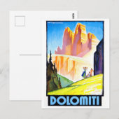 Carte Postale Voyage vintage Dolomites Italie (Devant / Derrière)