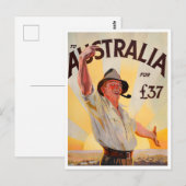 Carte Postale Voyage vintage en Australie (Devant / Derrière)