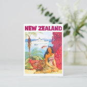 Carte Postale Voyage vintage en Nouvelle-Zélande (Debout devant)