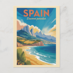 Carte Postale Voyage Vintage Espagne Costa Dorada Rétro