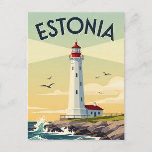 Carte Postale Voyage vintage Estonie Lighthouse