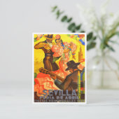 Carte Postale Voyage vintage Feria de Sevilla 1949 (Debout devant)