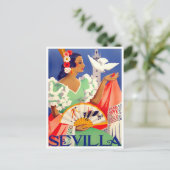 Carte Postale Voyage vintage Feria de Sevilla 1952 (Debout devant)