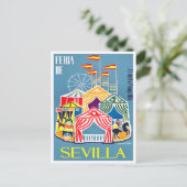 Carte Postale Voyage vintage Feria de Sevilla 1960 (Debout devant)