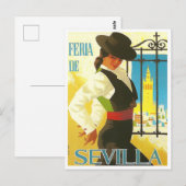 Carte Postale Voyage vintage Feria de Sevilla 1965 (Devant / Derrière)