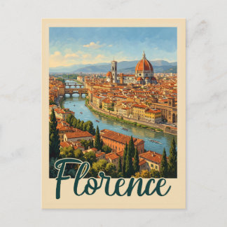 Carte Postale Voyage vintage Florence Italie