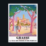 Carte Postale Voyage vintage Grasse France<br><div class="desc">Grasse France Vintage Travel Carte postale</div>