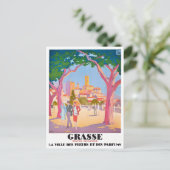 Carte Postale Voyage vintage Grasse France (Debout devant)