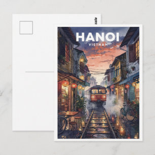 Carte Postale Voyage Vintage Hanoï Vietnam