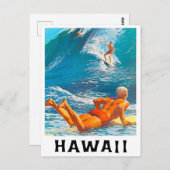 Carte postale voyage vintage Hawaii (Devant / Derrière)