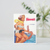 Carte postale voyage vintage Hawaii (Debout devant)