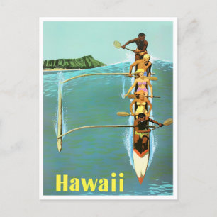 Carte postale voyage vintage Hawaii