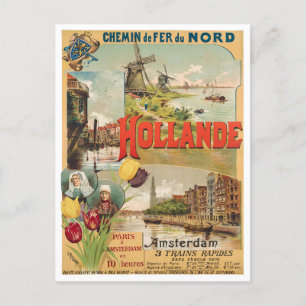 Carte postale voyage vintage Holland