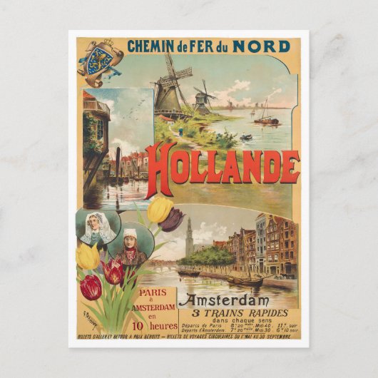 Carte postale voyage vintage Holland (Devant)