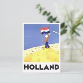 Carte postale voyage vintage Holland (Debout devant)