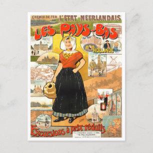 Carte postale voyage vintage Holland