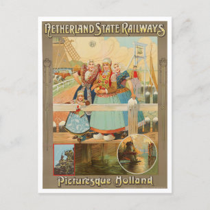 Carte postale voyage vintage Holland