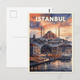 Carte Postale Voyage Vintage Istanbul Türkiye