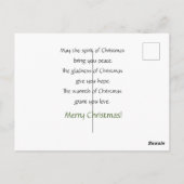 Carte Postale Voyage vintage Joyeux Noël (Dos)