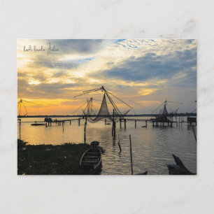 Carte Postale voyage vintage kochi kerala Inde cochin ville